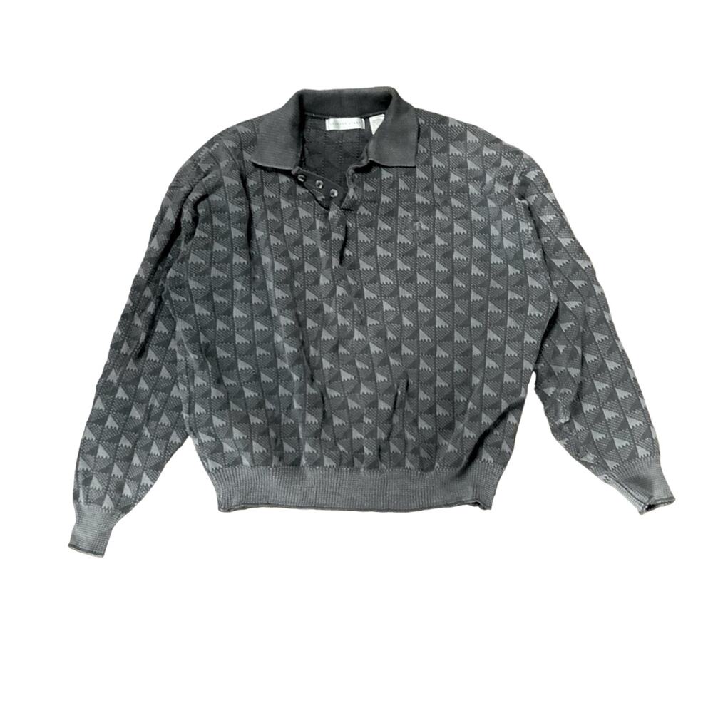 Cypress Links Gray Pattern Pullover
